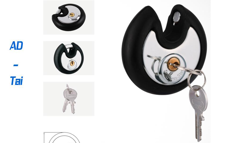 不锈钢防撞圆饼锁