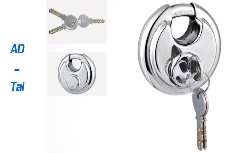 不锈钢圆饼锁（三排珠电脑钥匙）